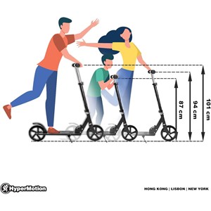 Trottinette ados adultes 100 kg, pliable