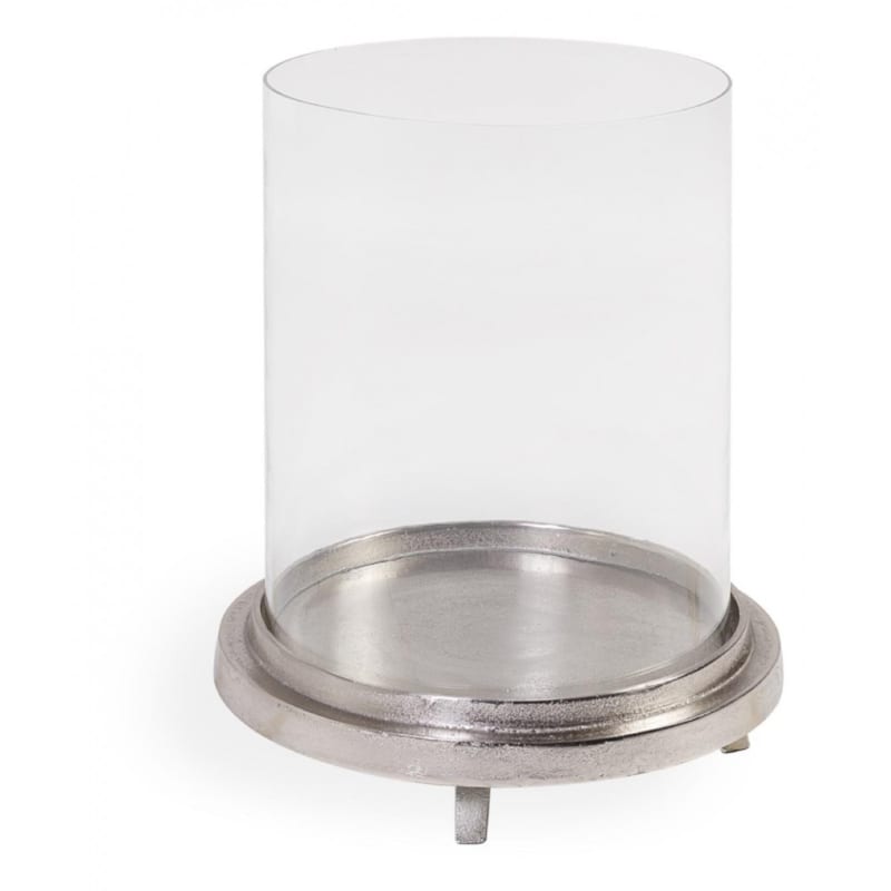 Bougeoir argent verre argent -