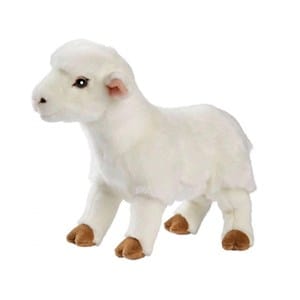 Agneau blanc peluche 28cm