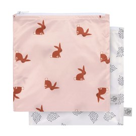 Lot de 2 pochettes à snack little f