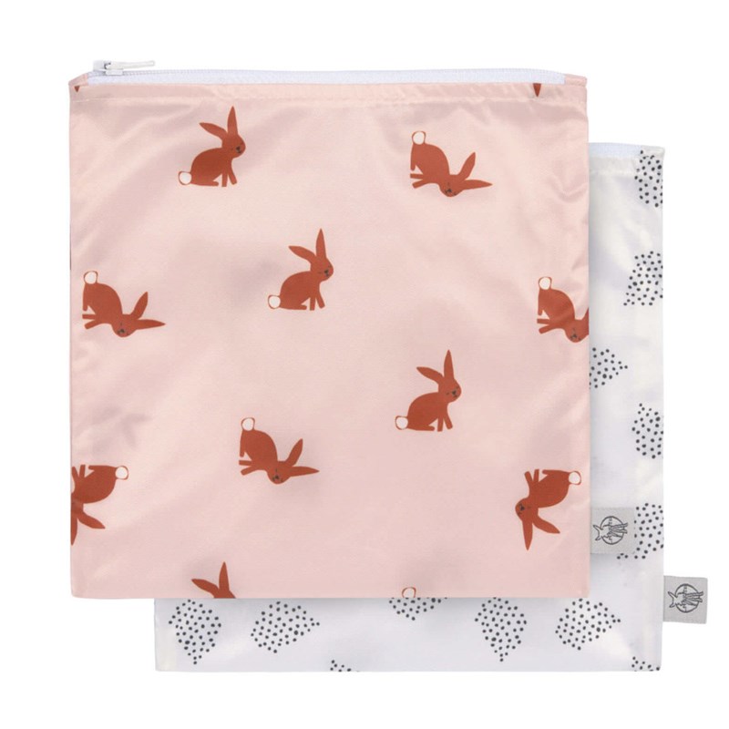 Lot de 2 pochettes à snack little f