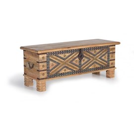 Coffre bois marron - décoration