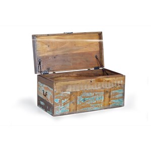 Coffre bois marron - décoration