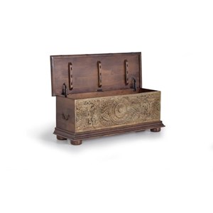 Coffre bois marron - décoration