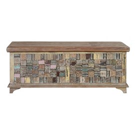 Coffre bois marron - décoration