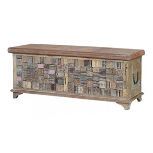 Coffre bois marron - décoration