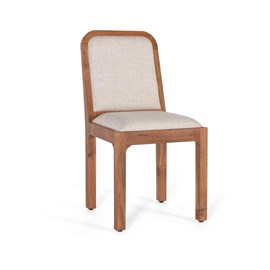 Lot de 2 chaises tissu marron -