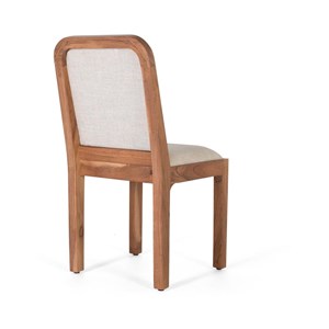 Lot de 2 chaises tissu marron -