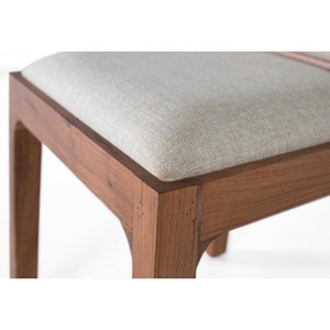 Lot de 2 chaises tissu marron -