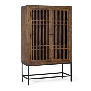 Armoire bois marron - décoration
