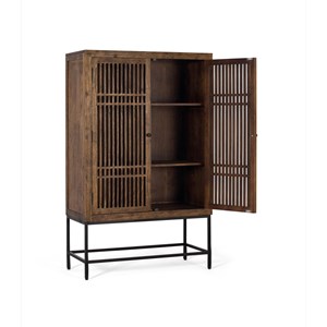 Armoire bois marron - décoration