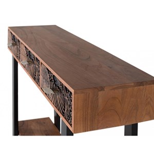 Console 3 tiroirs bois marron - iris