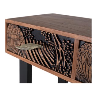 Console 3 tiroirs bois marron - iris