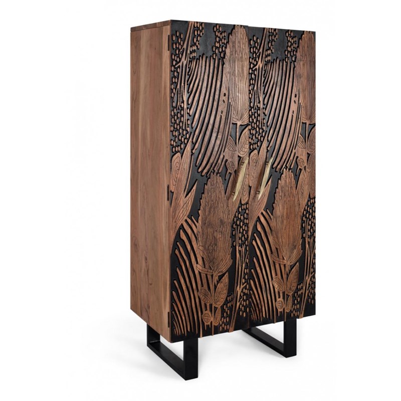 Armoire fer marron - iris décoration