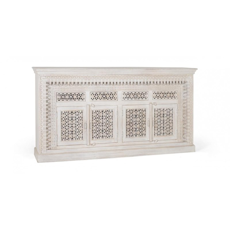 Bahut bois blanc - olénie décoration