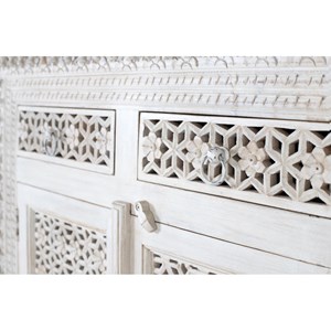 Bahut bois blanc - olénie décoration