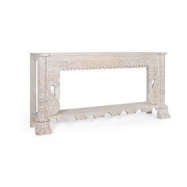 Console bois blanc - olénie décoration