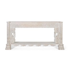 Console bois blanc - olénie décoration