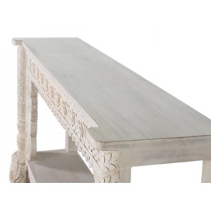 Console bois blanc - olénie décoration