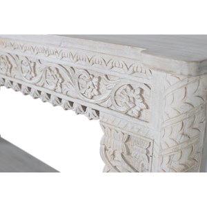 Console bois blanc - olénie décoration