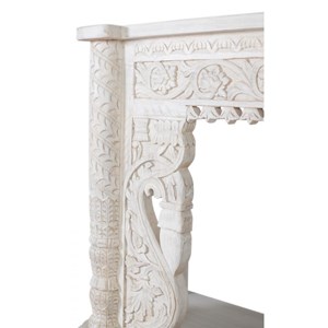 Console bois blanc - olénie décoration