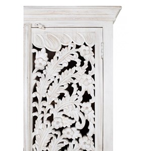 Armoire bois blanc - olénie décoration