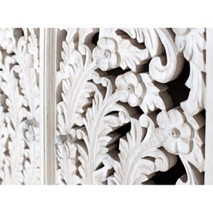 Armoire bois blanc - olénie décoration