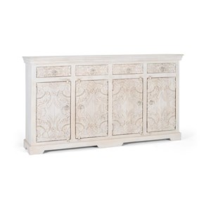Bahut bois blanc - olénie décoration