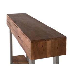 Console 3 tiroirs fer blanc - omérise