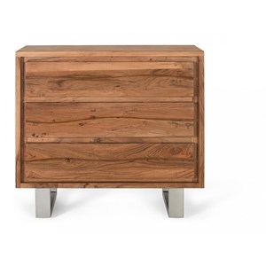 Commode 3 tiroirs fer blanc - omérise