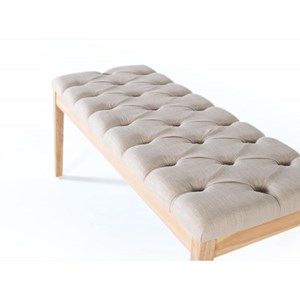 Banc 2 places tissu marron - décoration