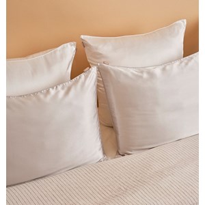 Taie d'oreiller en soie gris 51x76