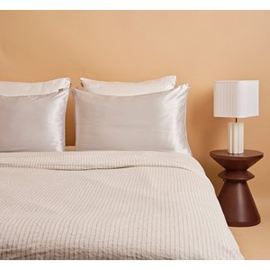 Taie d'oreiller en soie gris 51x76