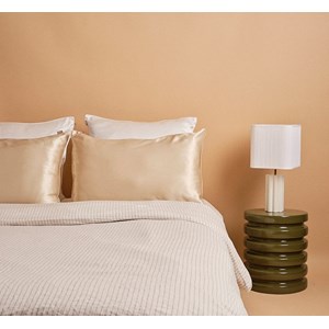 Taie d'oreiller en soie champagne 51x76