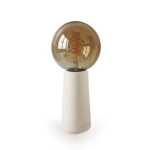 Phare - lampe béton - blanc - edison