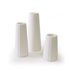 Facette - vases béton blanc (trio)