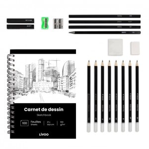 Kit de dessin 19 accessoires