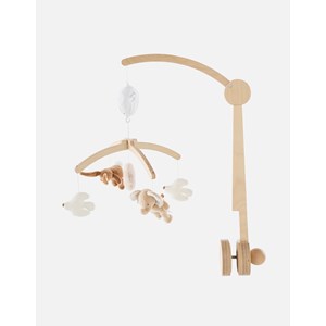Mobile musical, bras en bois -...