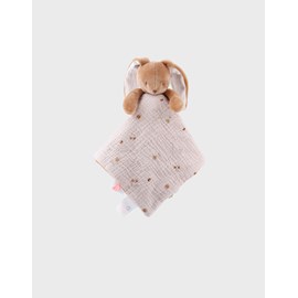 Doudou lapin réversible moka