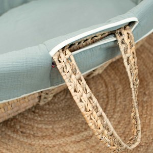 Couffin bébé matelas drap jeanne vert