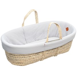 Couffin bébé matelas drap jeanne gris