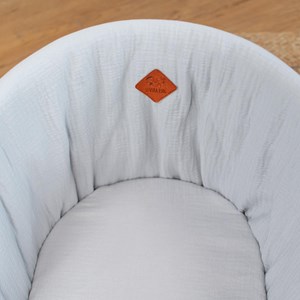 Couffin bébé matelas drap jeanne gris
