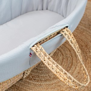 Couffin bébé matelas drap jeanne gris