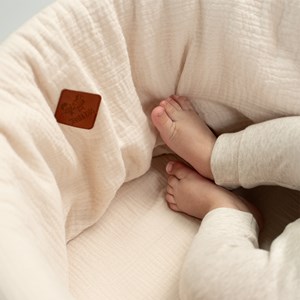 Couffin bébé matelas drap jeanne beige