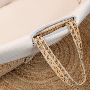Couffin bébé matelas drap jeanne beige