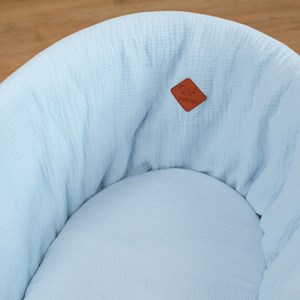Couffin bébé matelas drap jeanne bleu