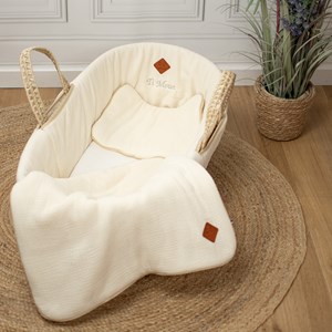 Couffin bébé matelas drap jeanne écru