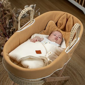 Couffin bébé matelas drap jeanne camel