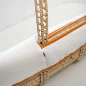 Couffin bébé matelas drap jeanne blanc