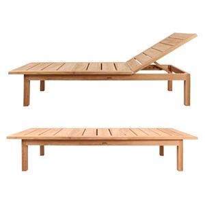 Salento - chaise longue en teck massif